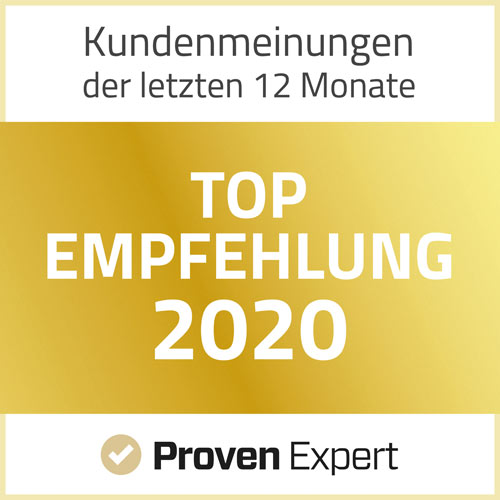 Proven Expert Top Empfehlung 2020