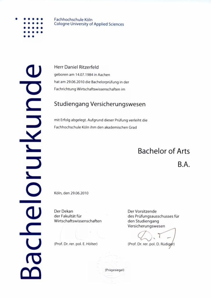 Bachelorurkunde